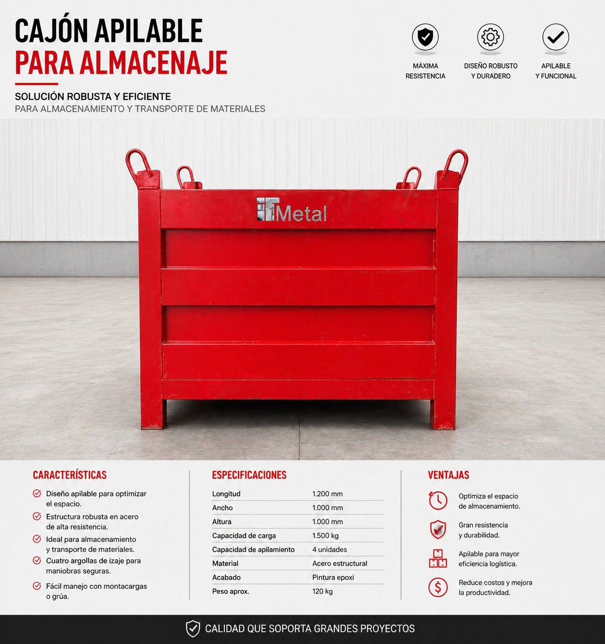 Cajón Apilable frontal